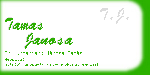 tamas janosa business card